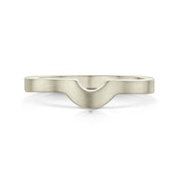 Arch Wedding Band in 18ct White Gold (to match DR181) by Sheila Fleet Jewellery