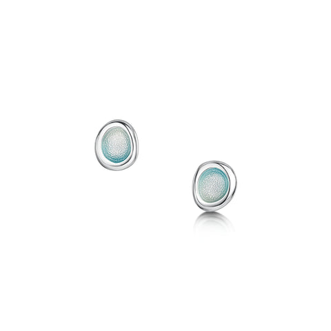 Arctic Stream Small Stud Earrings in Sterling Silver