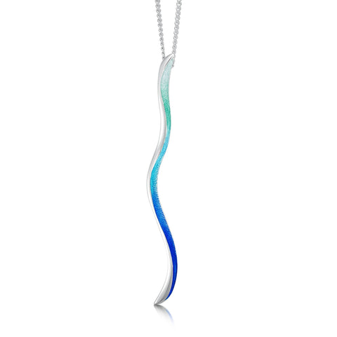 Atlantic Swell 1-frond Long Pendant Necklace by Sheila Fleet Jewellery