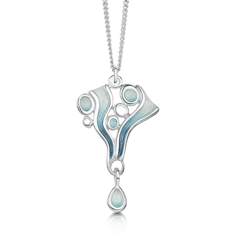 Arctic Stream Small Droplet Pendant in Sterling Silver