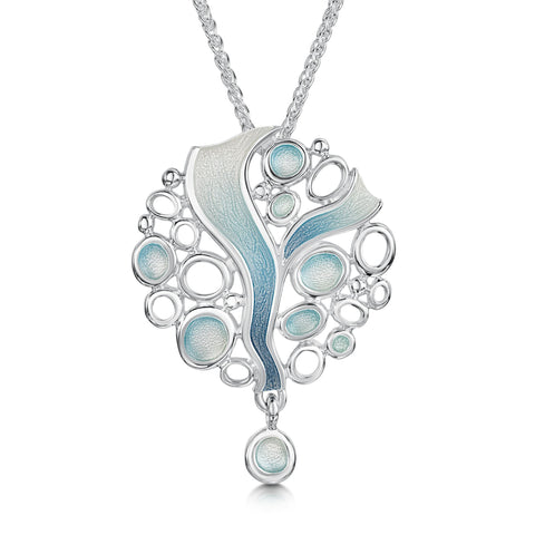 Arctic Stream Droplet Dress Pendant in Sterling Silver