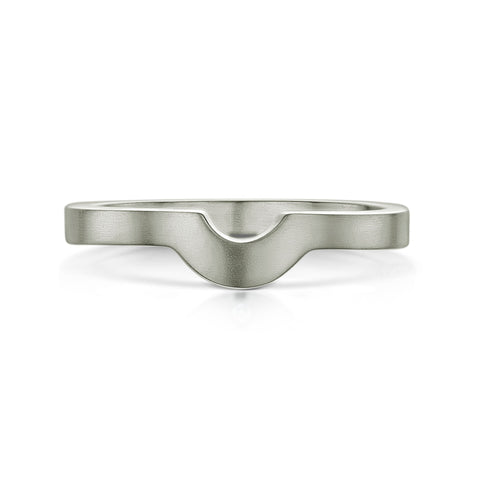 Arch Wedding Band in Palladium (to match DR181) by Sheila Fleet Jewellery