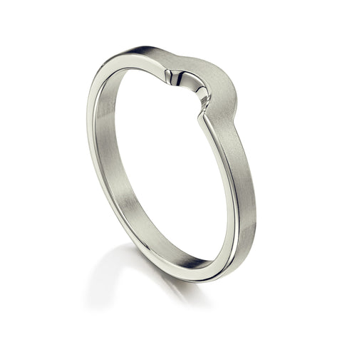 Arch Wedding Band in Palladium (to match DR181) by Sheila Fleet Jewellery