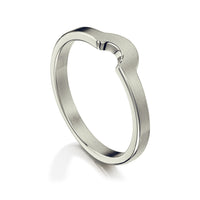 Arch Wedding Band in Palladium (to match DR181) by Sheila Fleet Jewellery